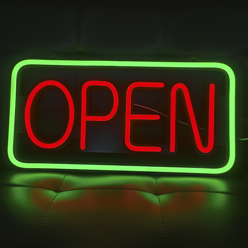 LED Advertisement Open Sign for Business, Stand Out in Daylight with Bright and Neon Sign Including 5V USB dimmer Open/Close Sign and Business Hours Signs for Shop, Restaurant, Bar, Salon and More